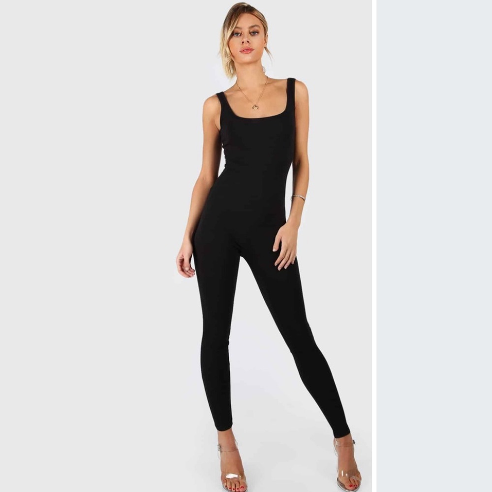 Skinny fit tank jumpsuit